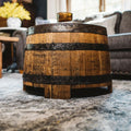 White Oak Barrel End Table 24" W x 18" H x 24" D F855