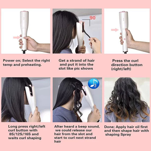 Automatic Curling Iron with 1 Ceramic Rotating Barrel V695