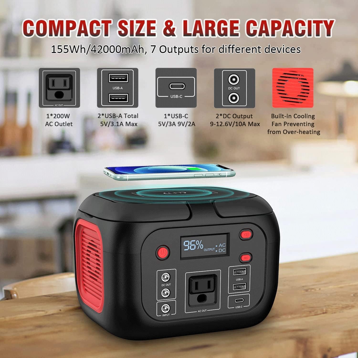 42000mAh 200W Power Bank with AC Outlet E547043