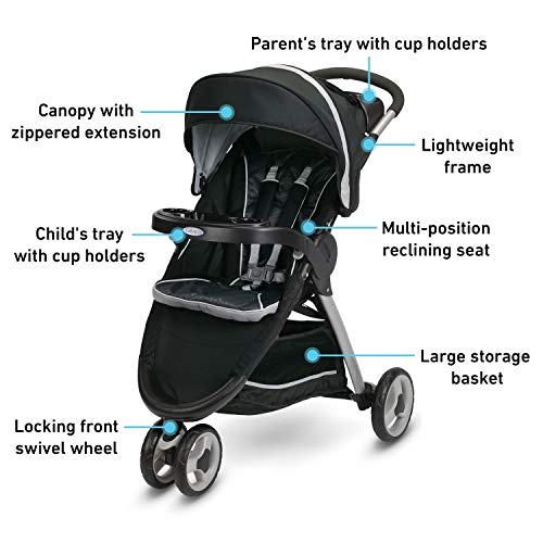 FastAction Fold Sport 3-Wheel Stroller and SnugRide 35 Infant Car Seat T878742