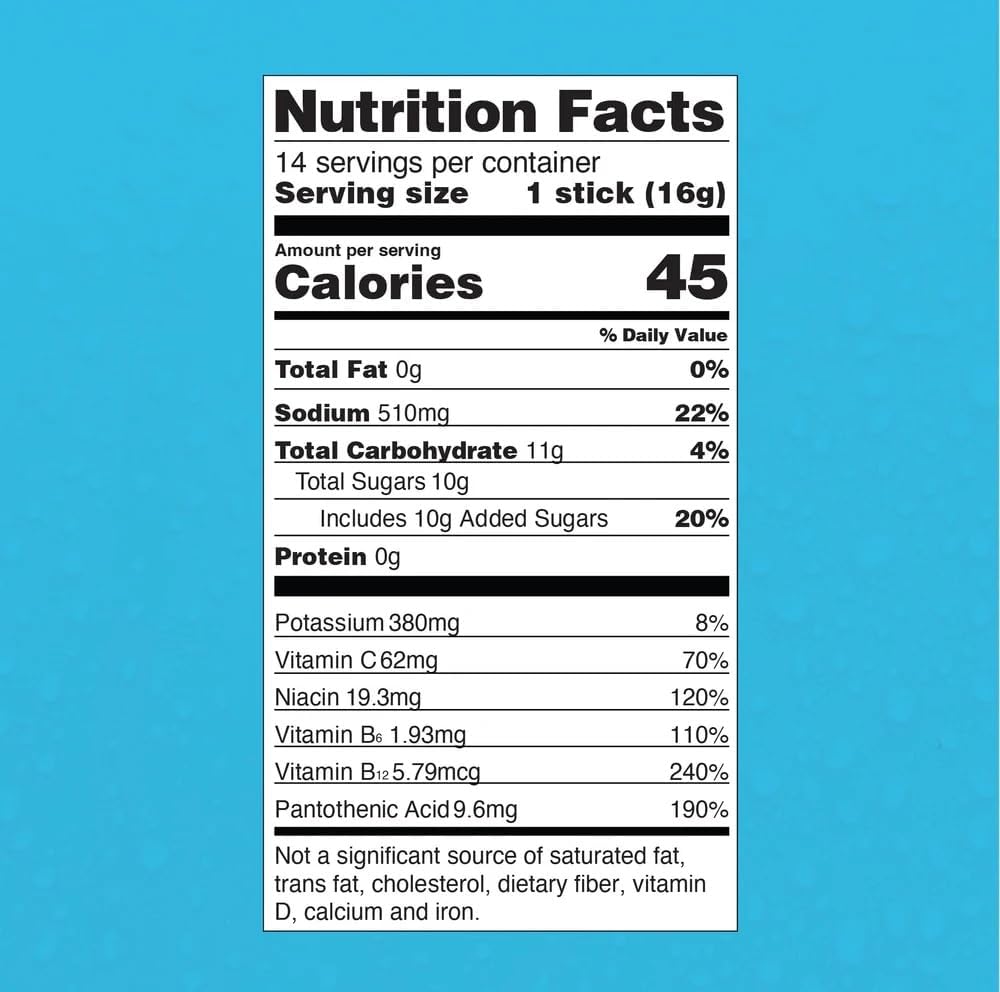 14 Servings Hydration Powder Packets Electrolyte Drink Mix N75693