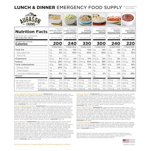 92 Servings Dehydrated Meal Kit Variety Pail P205
