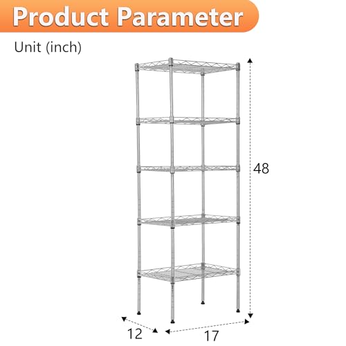 Black 4 Tier Steel Wire Shelving Unit H913
