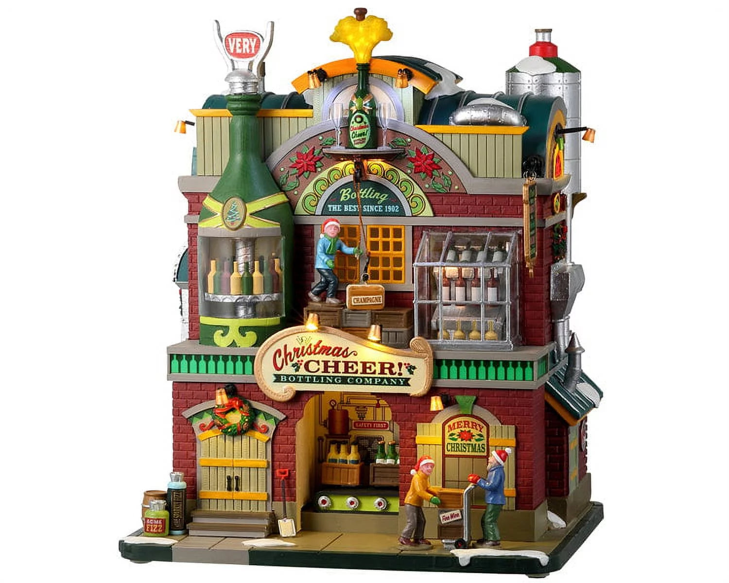 LED Multicolored Christmas Village 10.75 in. W733579