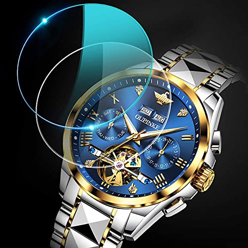Mens Automatic Skeleton Tourbillon Self Winding Sapphire Crystal Dress Wrist Watch G38129