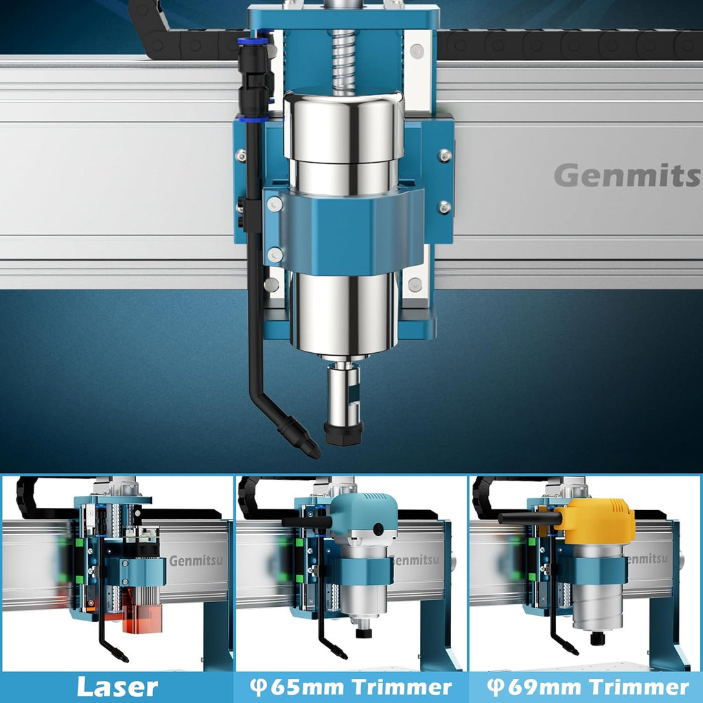 CNC Router Machine with Dust Shoe for 52mm Diameter Motor W7832