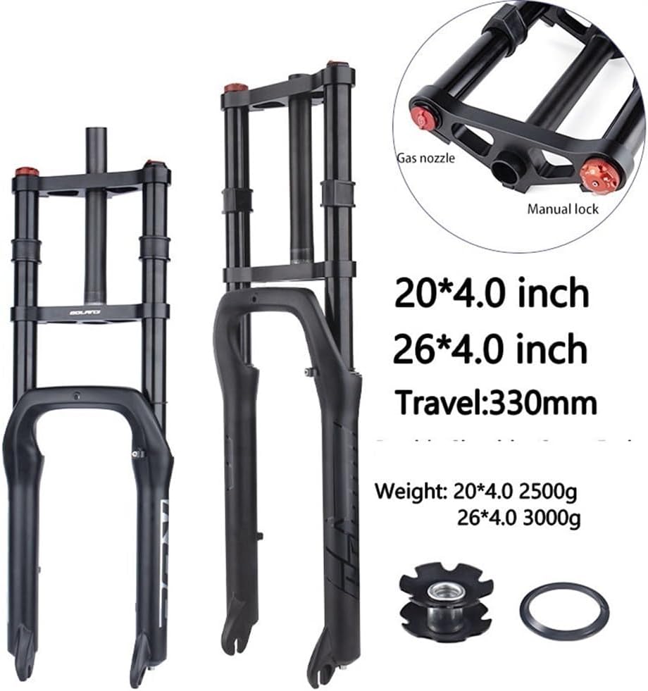 Double Shoulder Snow Front Fork 130mm Travel Air Suspension Bike Fork E15314