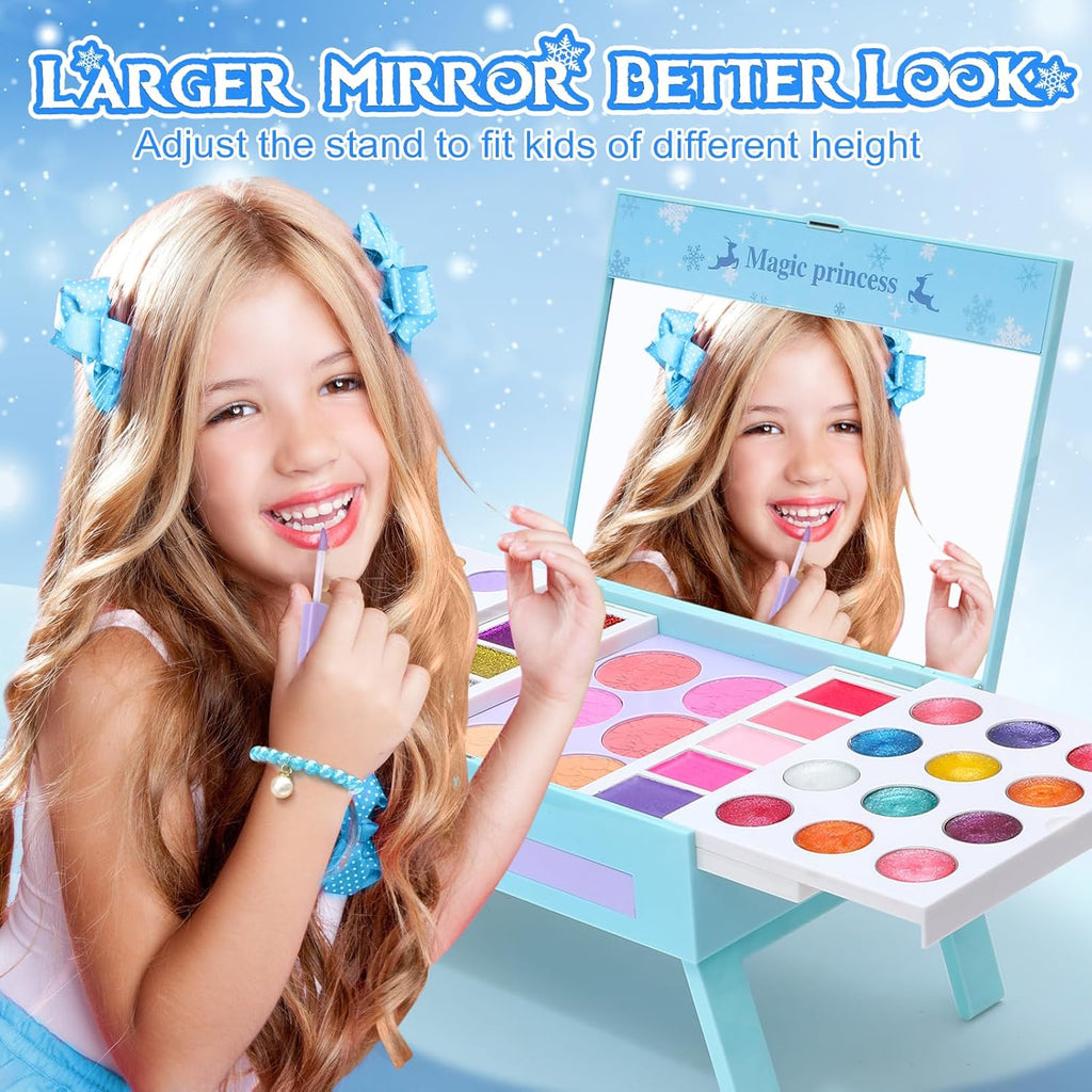 60pcs Princess Makeup Vanity Kit with Pretend Play Cosmetics O28081
