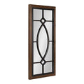 Black Wood and Metal Framed Wall Mirror E674046