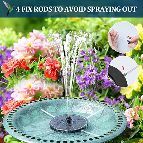 3.5W Solar Bird Bath Fountain with Color LED Lights K35510