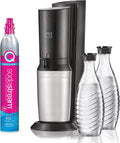Black Sparkling Water Maker with Co2 and Glass Carafes I79682