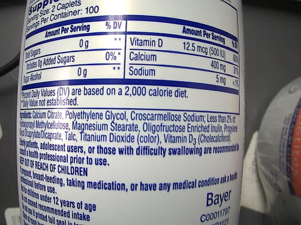 200 Caplets Calcium Citrate with Vitamin D3 (Pack of 3) T292663
