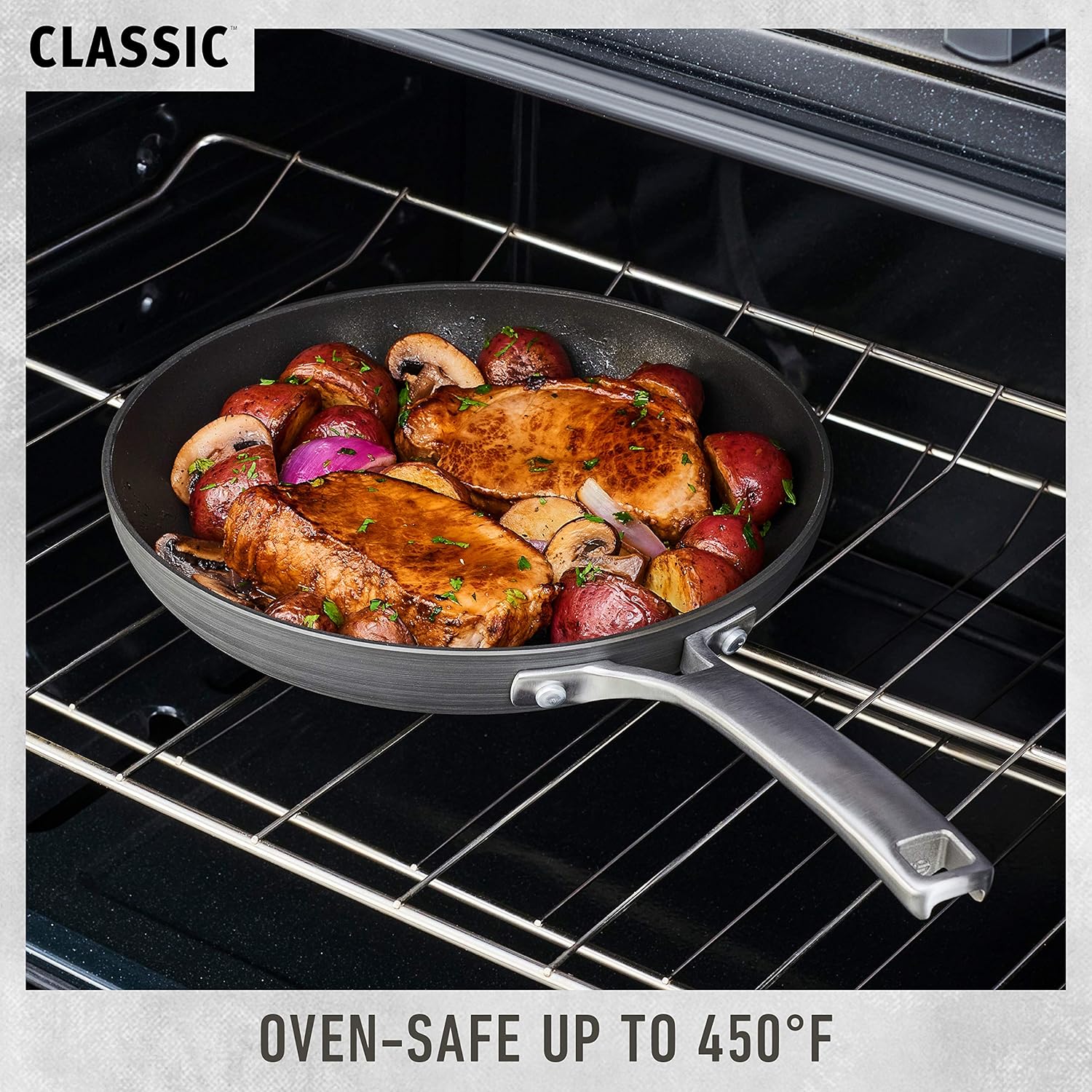 Classic Nonstick Dutch Oven with Cover, 7 quart, Grey I67858
