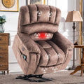 Large Electric Power Lift Recliner Chair, Heated Massage Motorized Reclining Sofa, Brown K129