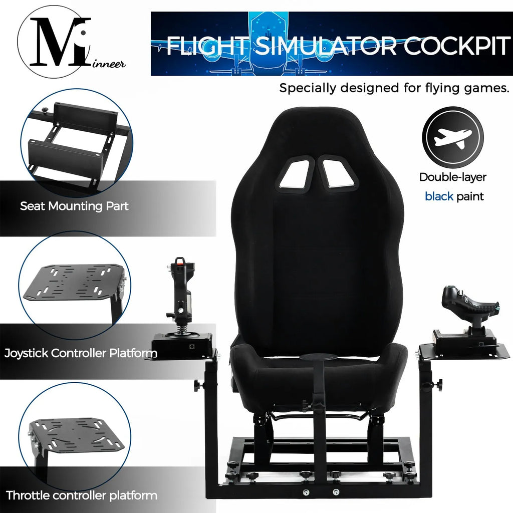 Flight Simulator Cockpit with Black Seat J8269
