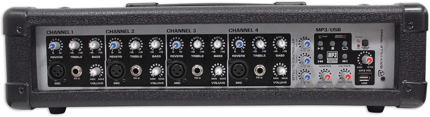 1800w Powered Soundboard Mixing Console Mixer T74887