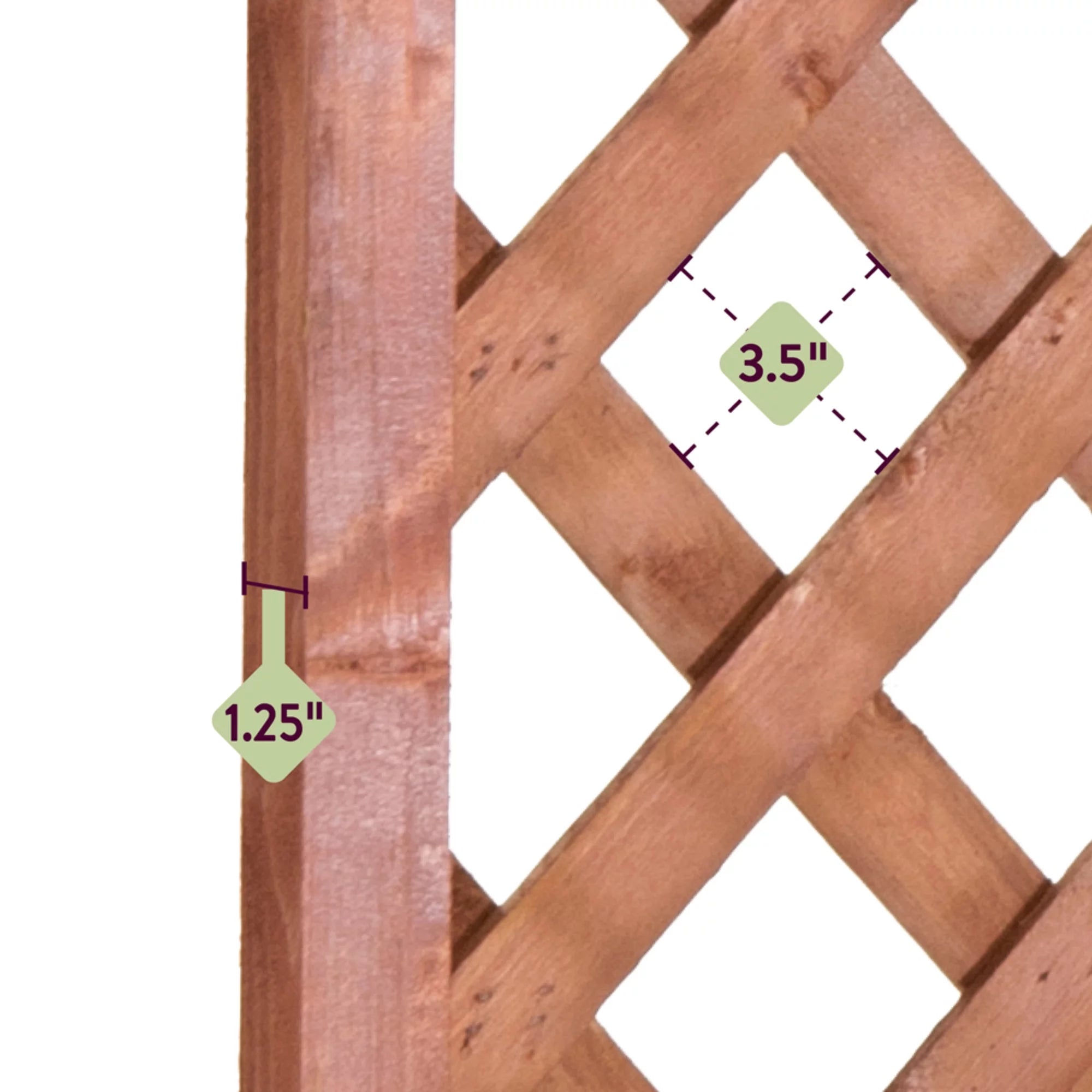 Walnut-Tone Diamond Lattice Trellis K5157