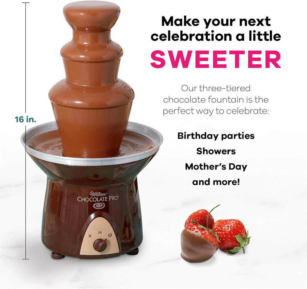 Chocolate Fountain, 3-Tier, 16-Inches Tall, 4-lb Capacity O8328