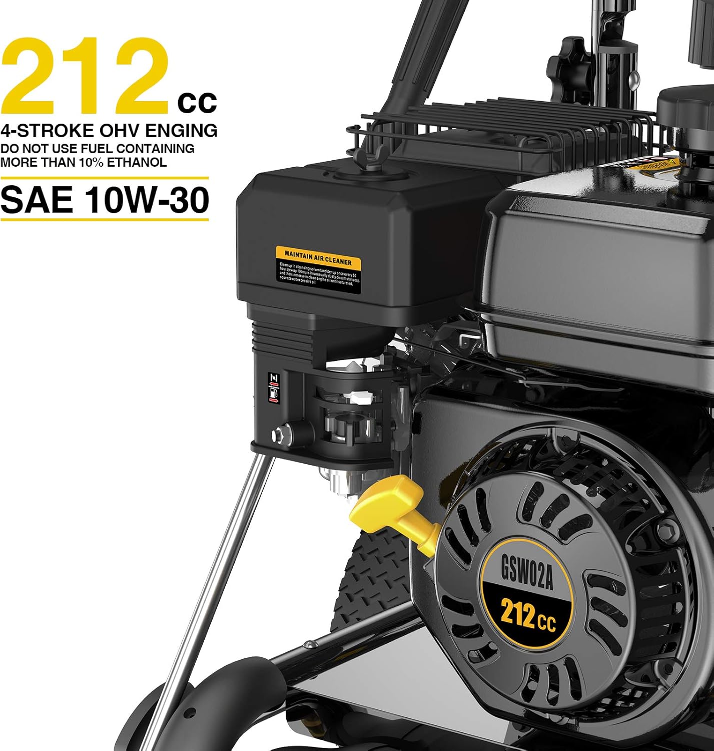 3500PSI Gas Pressure Washer 2.6GPM 212CC Power Washer with 50FT Hose and 5 Adjustable Nozzles N891472