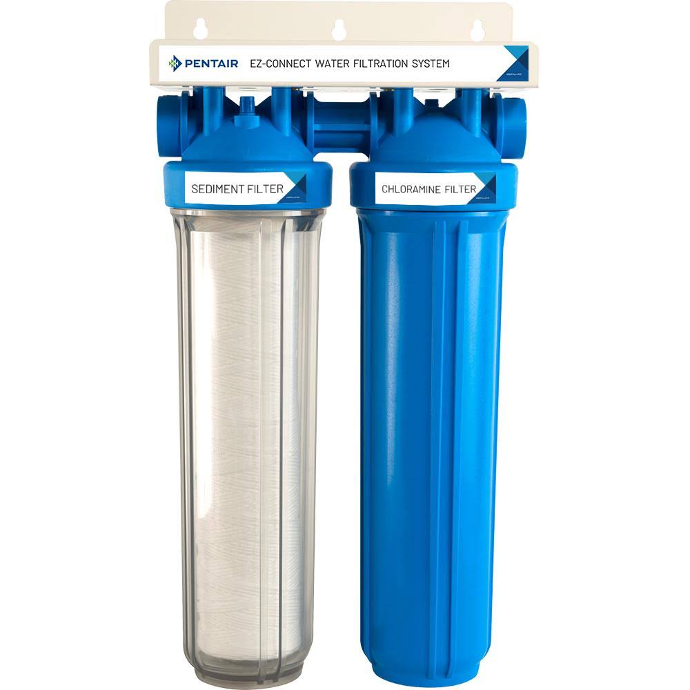 White and Blue Whole House Water Filtration System O955