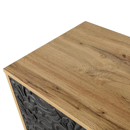 Black+White Wood Sideboard Buffet Cabinet with Storage S627