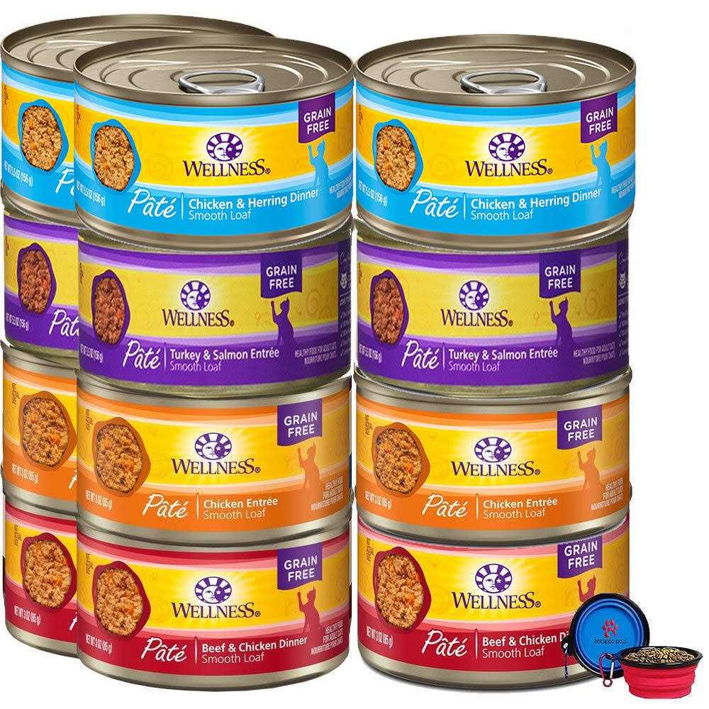 12 Pack Canned Cat Wet Food Pate Variety Pack T423