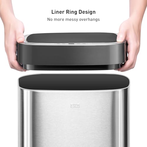 50 Liter Matte Stainless Steel Motion Sensor Trash Can S5450