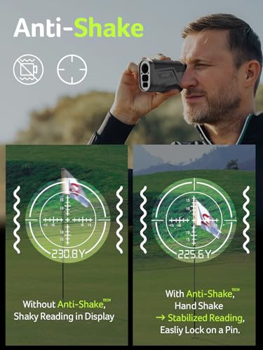 Golf Rangefinder with Slope, 6X Magnification, Rechargeable Battery D451