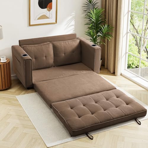 Dark Blue Convertible Sleeper Sofa O795
