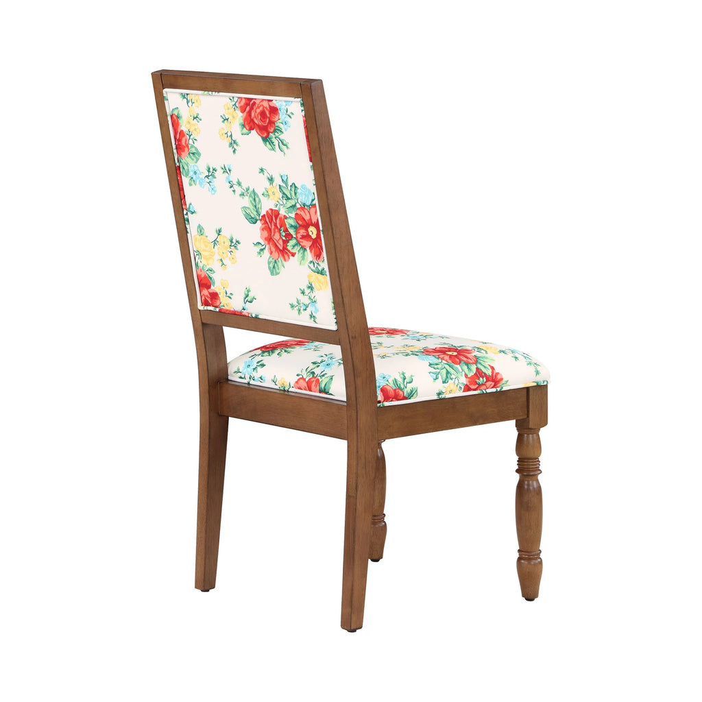 Set of 2 Solid Wood Dining Chairs, Walnut Finish R276209