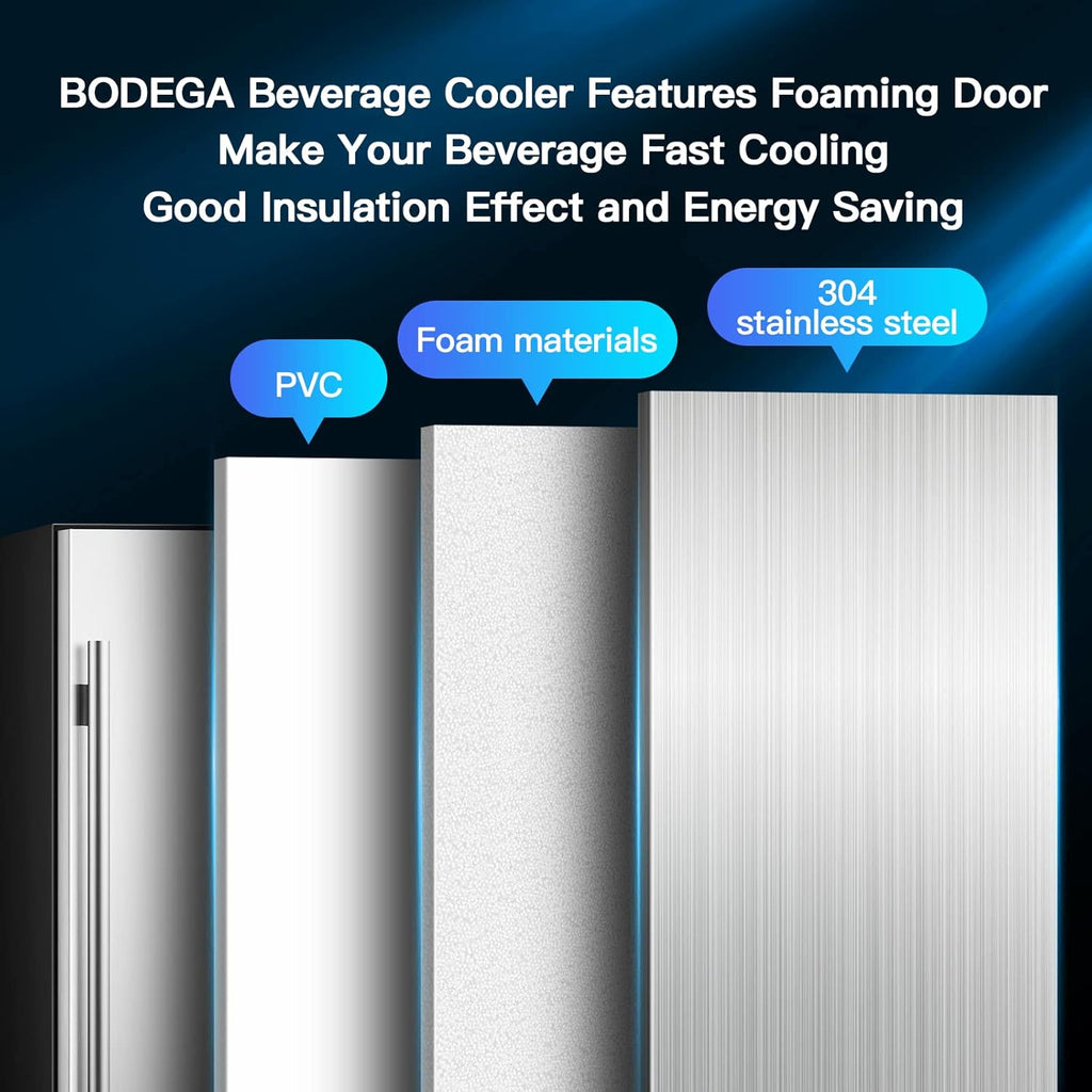 Stainless Steel Beverage Refrigerator 180 Cans L357