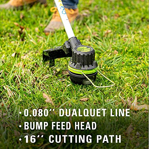 80V Cordless Brushless String Trimmer and Leaf Blower Combo with 2Ah Battery and Charger Z8303