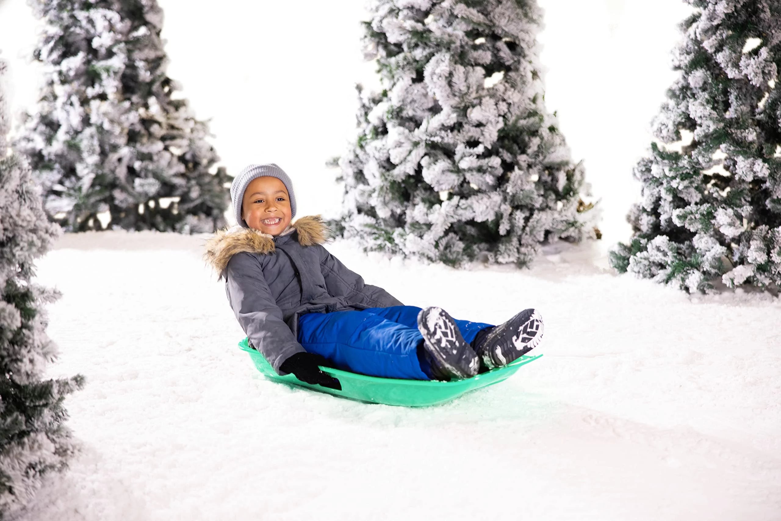 Large Plastic Toboggan Sled with Attached Pull Rope U77281