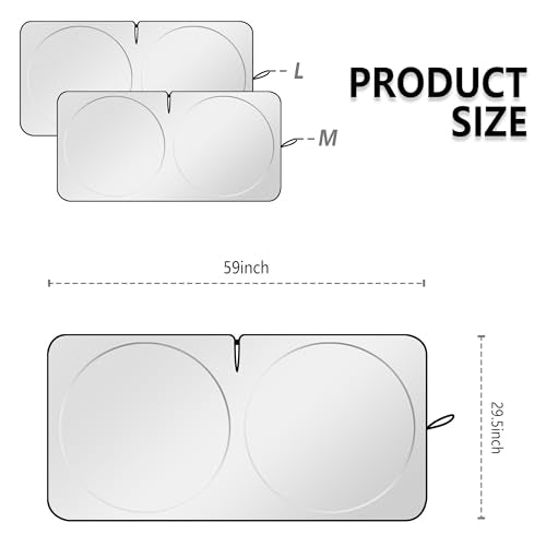 Car Sun Shade Windshield with Opening H500