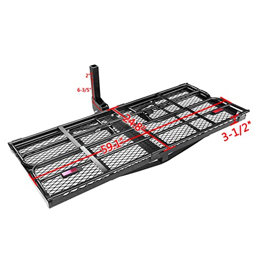 500 Lbs Heavy Duty Folding Cargo Carrier 60" x 24" x 14.4" G435