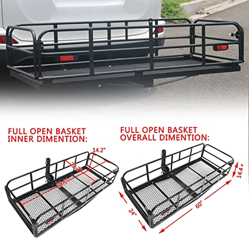 500 Lbs Heavy Duty Folding Cargo Carrier 60" x 24" x 14.4" G435