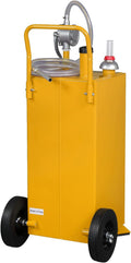 30 Gallon Portable Gas Caddy Fuel Storage Tank with Hand Pump and Wheels P1855