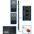 3-Phase Metered 240v-230v-220v 11.5kW C13 C19 Vertical PDU K103