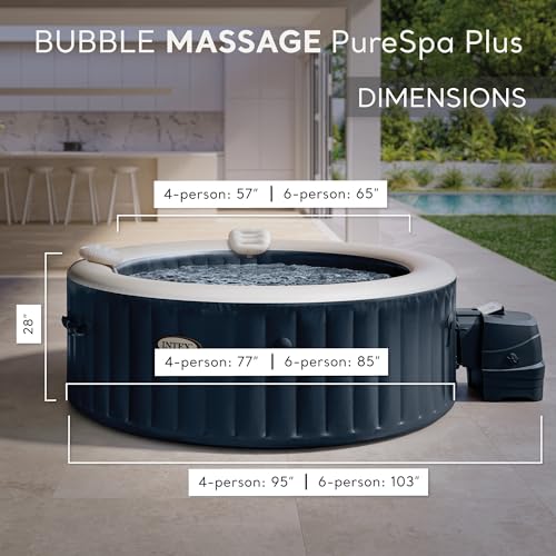 6 Person Capacity 85" x 28" Spa Set with Spa Cover N603