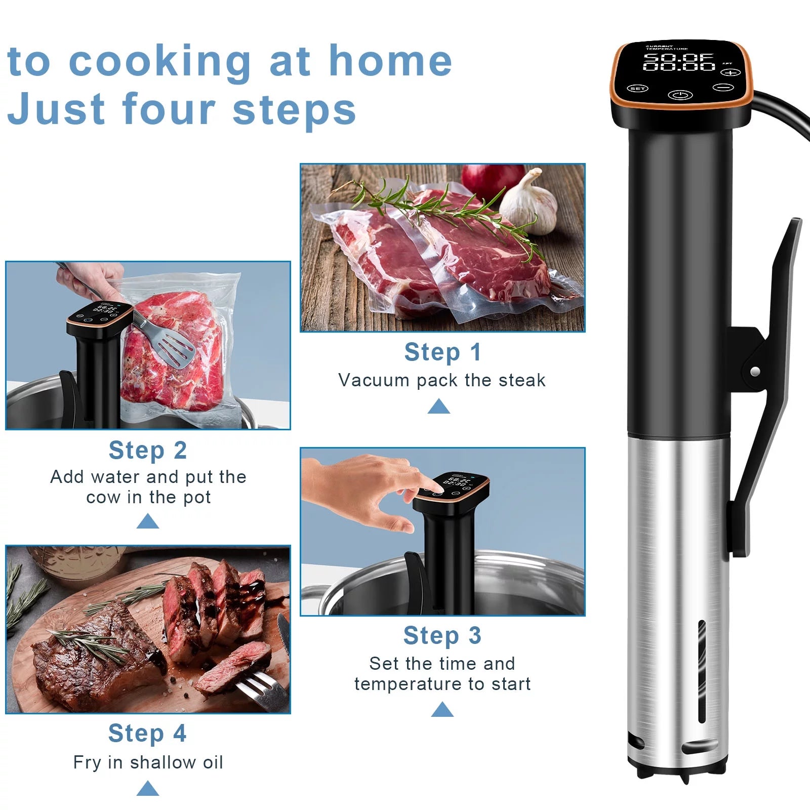 1100 Watts Immersion Circulator Precision Cooker W982
