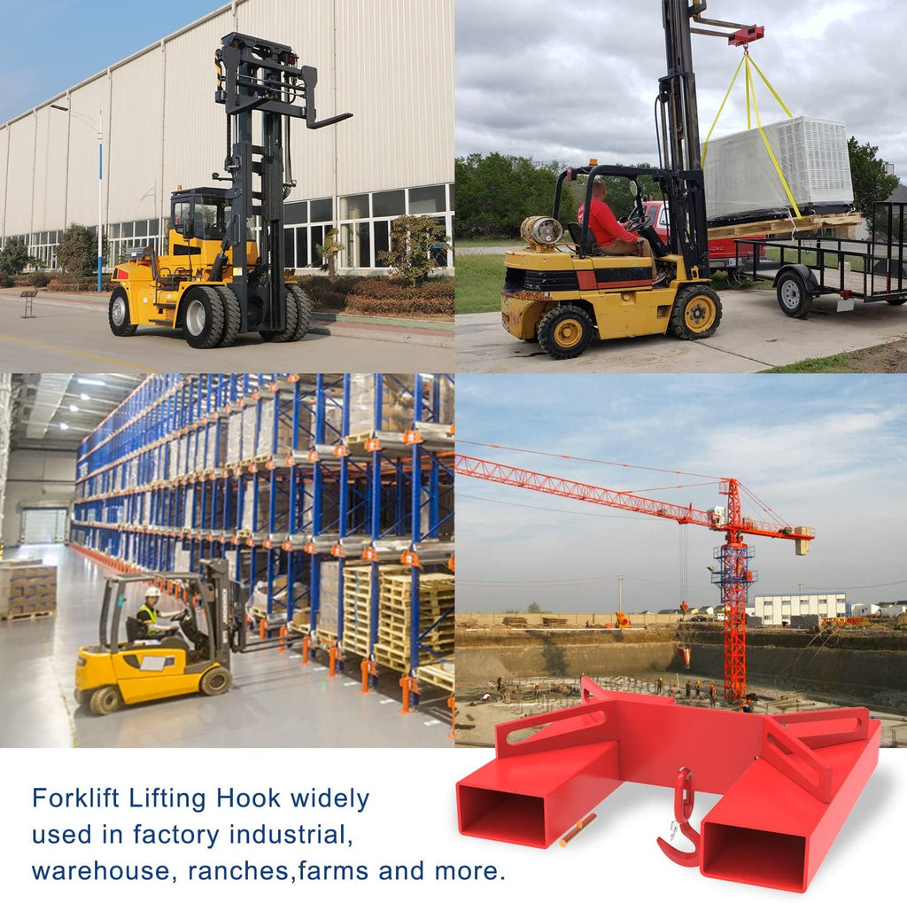 6600lbs Capacity Forklift Lifting Hook with Swivel Hook J6987