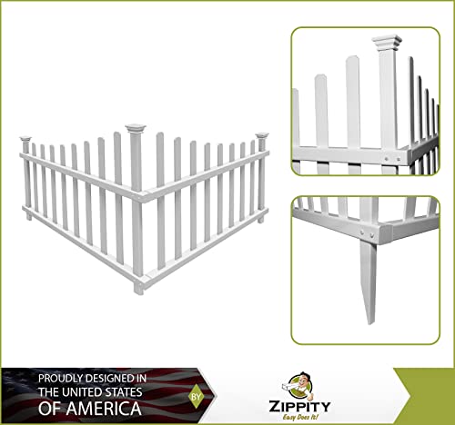 White 40" W x 30" H Vinyl Accent Fence N9160