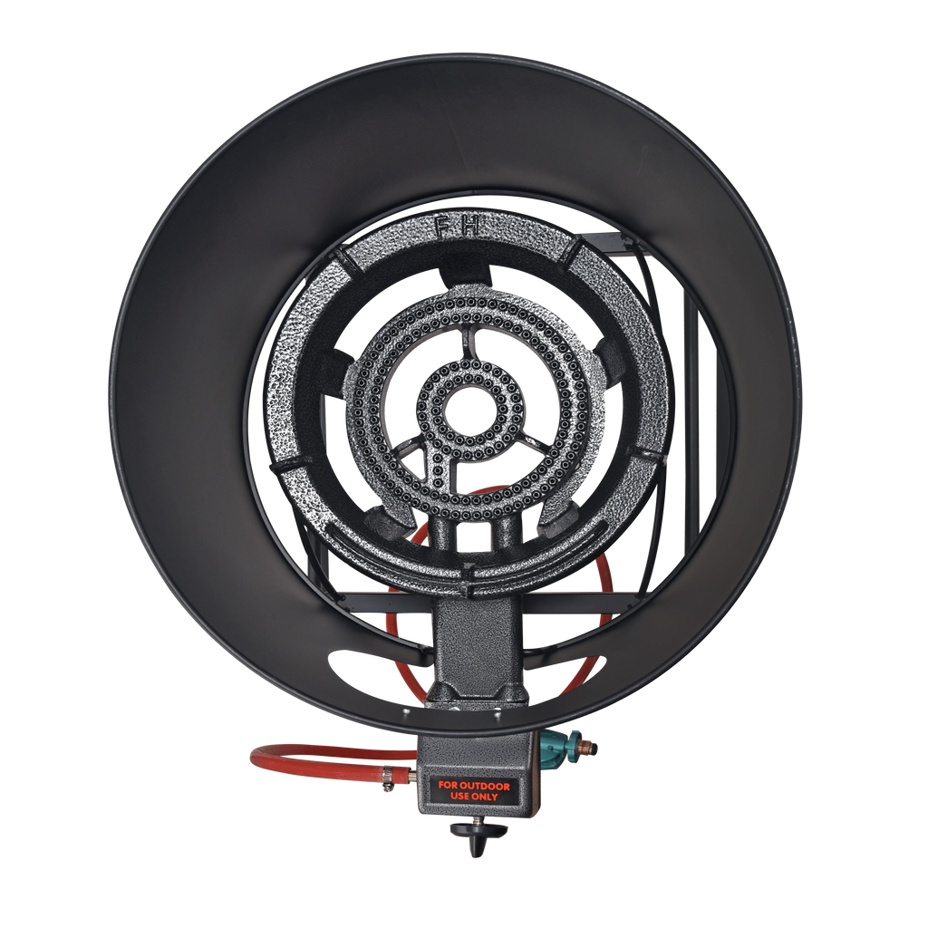 23" Heavy Duty Stainless Steel Concave Comal Set With Cast Iron Propane Burner Stove and Burner Stand W424