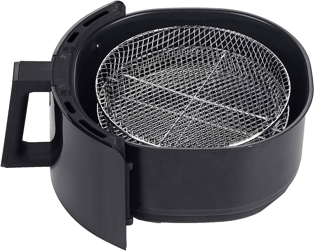 7 qt Electric Air Fryer with Dehydrator Black Silver D19626