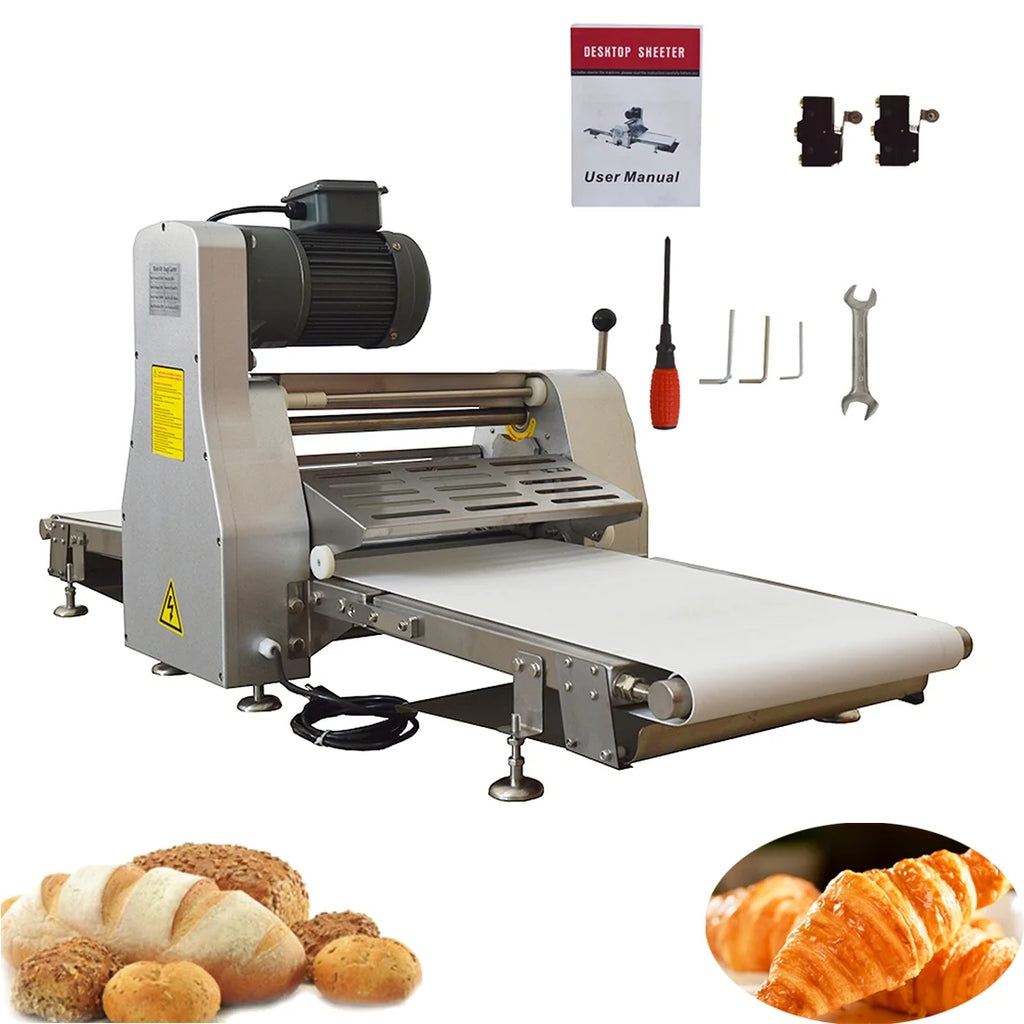 Commercial Dough Sheeter Electric Table Top Folding Pastry Machine 500mm O320