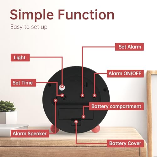 Green Analog Alarm Clock with Night Light E592442