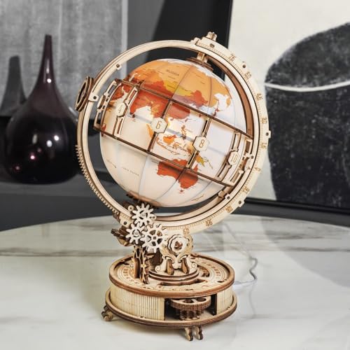 Illuminated Globe with Stand 180pcs 3D Wooden Puzzles T18976
