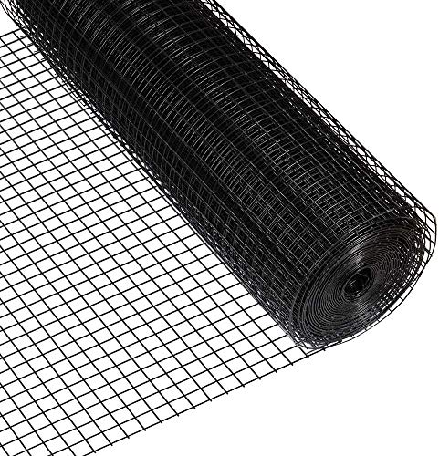 14 Gauge Black Vinyl Coated Welded Wire Mesh 1 inch by 1 inch (2 ft. x 50 ft.) X1253
