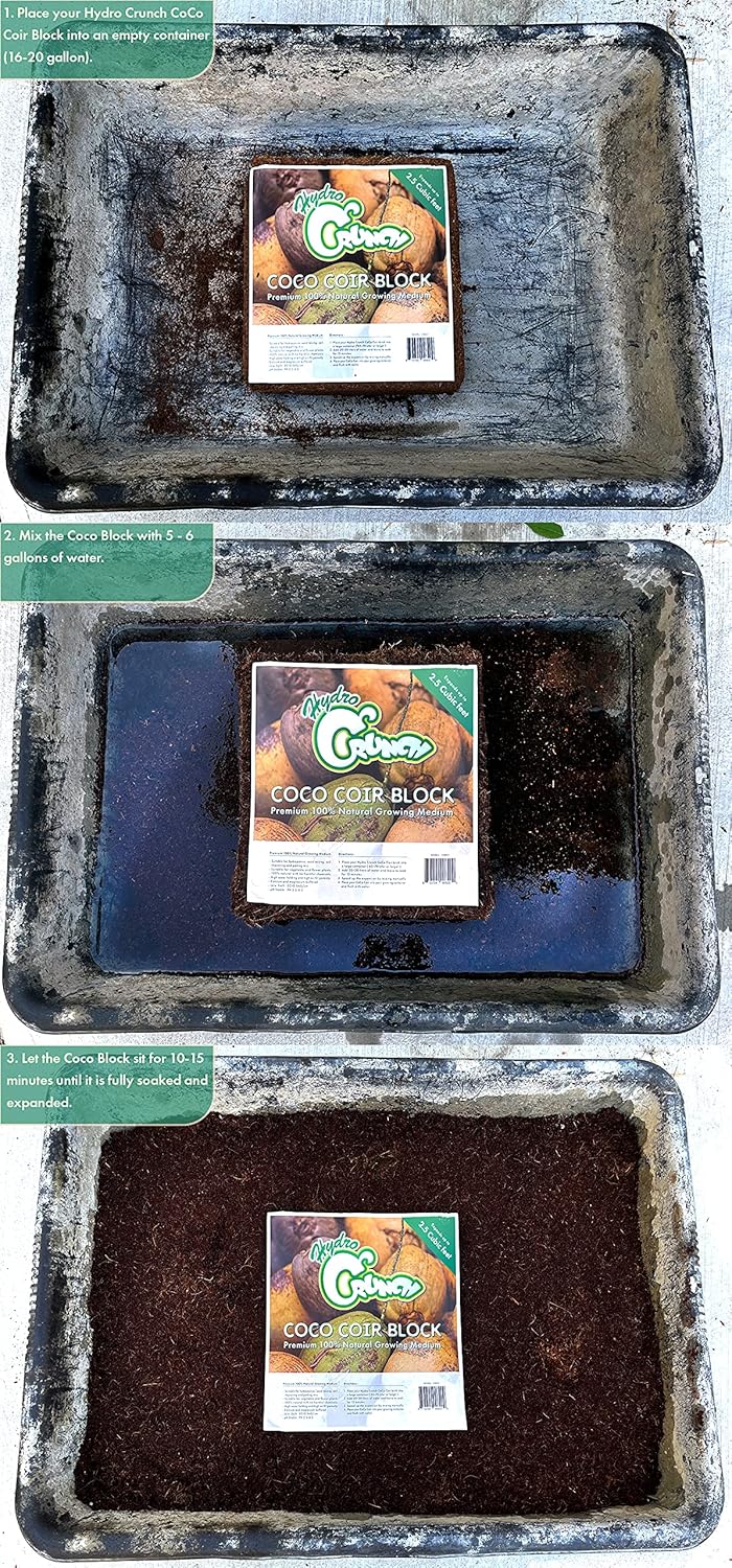 Coco Coir Block 2.5 Cubic Ft Block (2-Pack), Brown Q39247