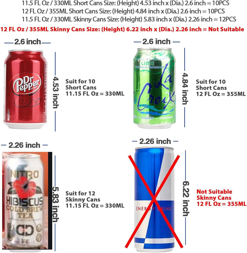 Clear Plastic Soda Can Organizer, Holds 12 Cans M7362